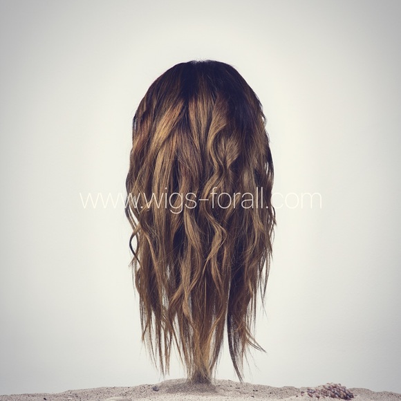 Full lace 18 inch ash brown : human hair wig ? main image 13